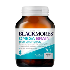 Blackmores Omega Brain High DHA Fish Oil 60 Capsules